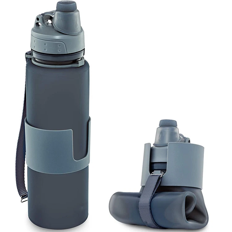 

New products silicone drinking collapsible water bottle foldable water bottle, As picture/customized