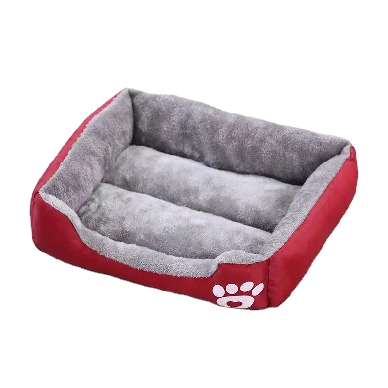 

Wholesale New Style top quality Checkered Rectangle Linen Pet Beds mat Soft Cheap Dog Bed, Picture