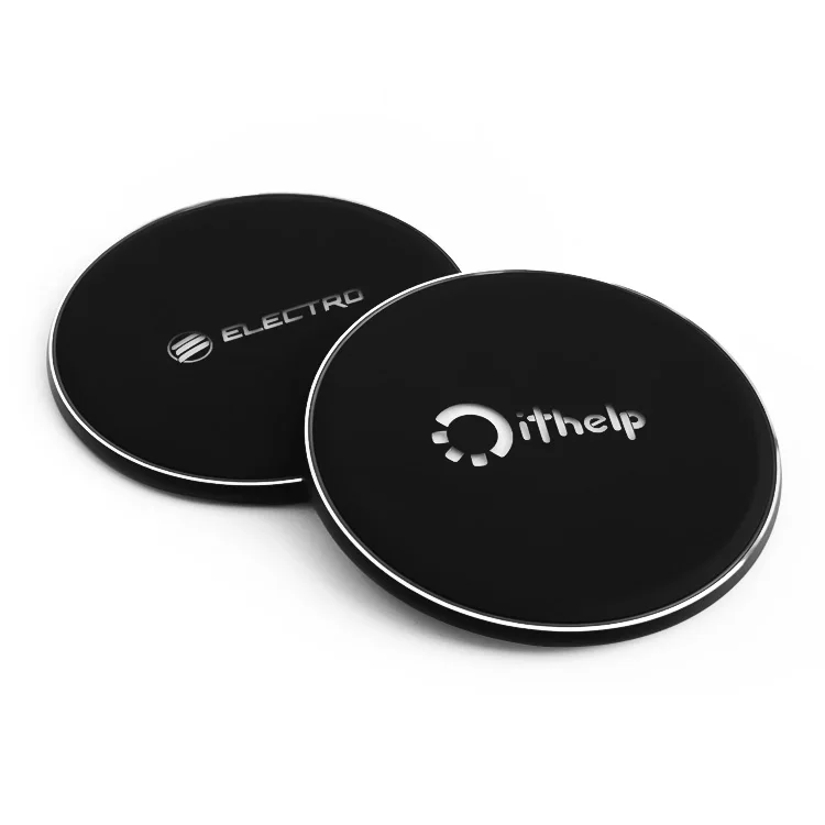 

New trend Portable 9V 2A 15W Universal Wireless Charger Fast Quick Charging ABS metal Custom Logo Wireless Charging Pad