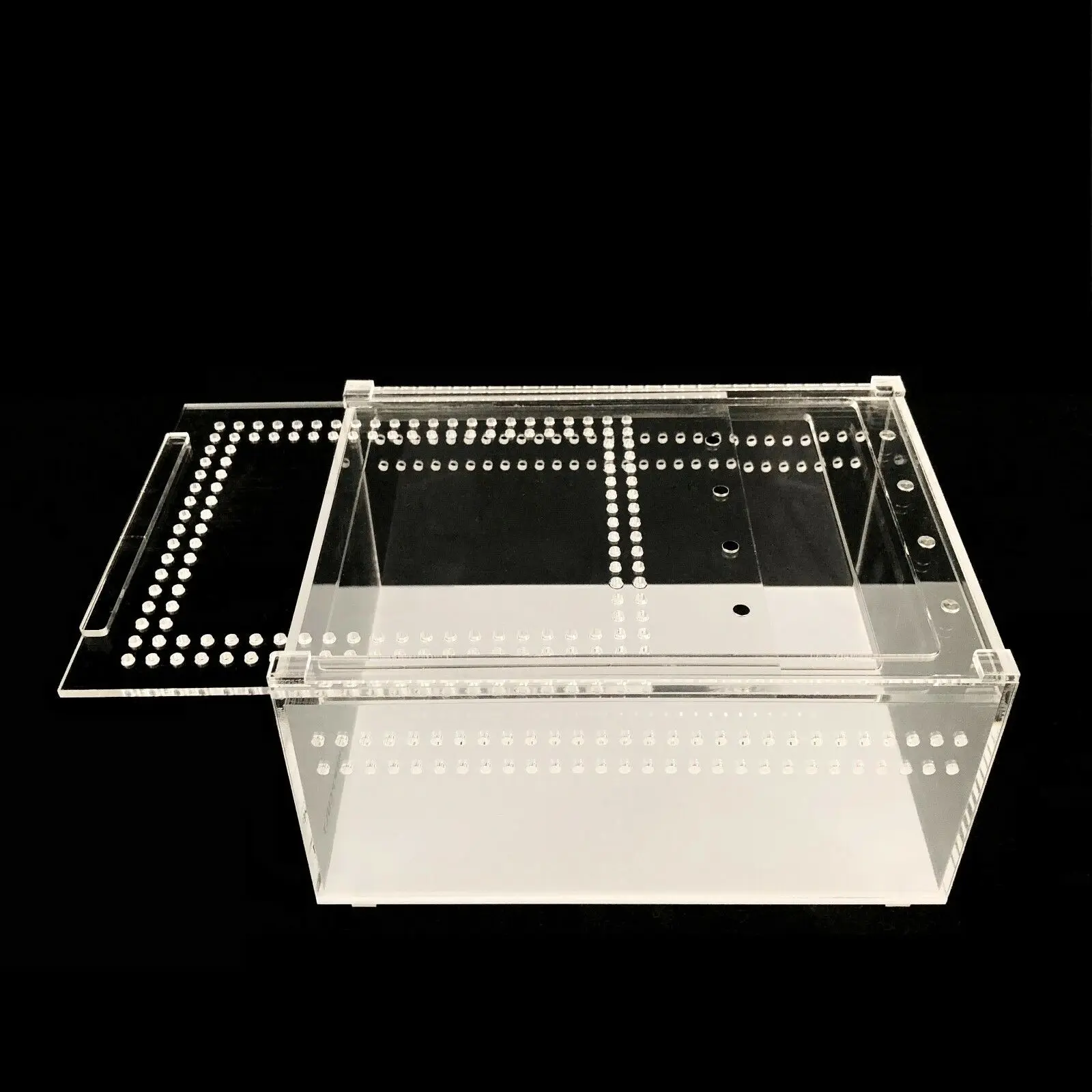 

Stackable Small Acrylic Sliding reptile cages reptile terrarium