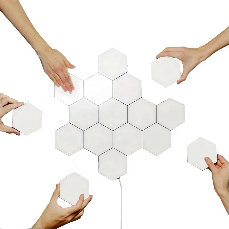 Decorative Smart Modular Lamp Touch Control Hexagon LED Panel Light Magnetic Wall Lamp