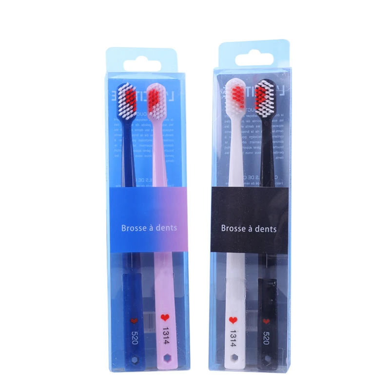 

High grade double pack lovers toothbrush Family Pack toothbrush tip soft filament