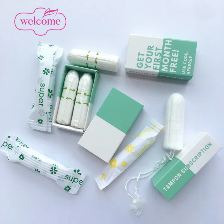 

Private Label GOTS Certified Organic Tampons Comfort Silk Touch Feminine Hygiene Vaginal Clean Point Tampon