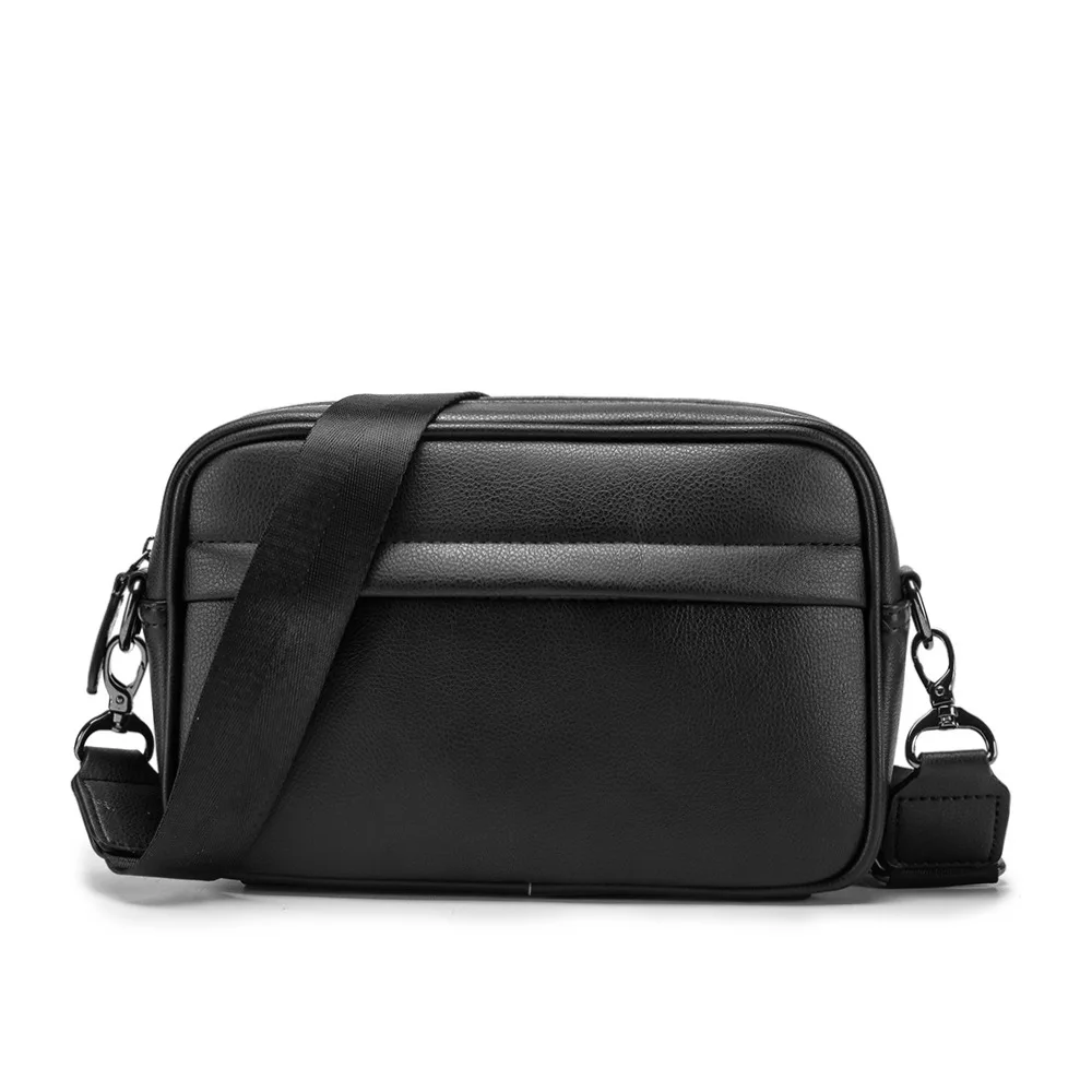 

Wholesale high quality black vegan leather crossbody shoulder bag fashion handbag