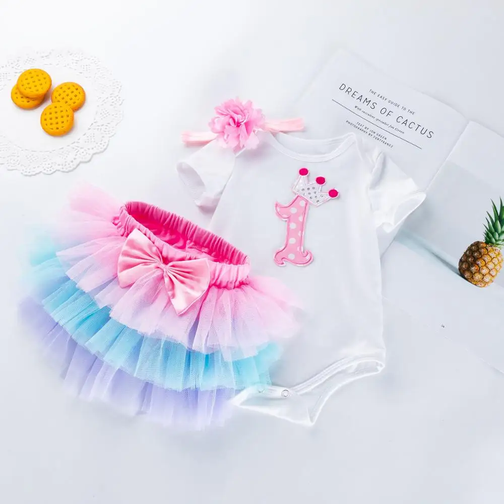 

Ballet Tutu Tulle Skirt Bebek Elbise Summer Romper Girls Baby Romper Dress Children Rompers Toddlers Rainbow Tutu Skirt Set