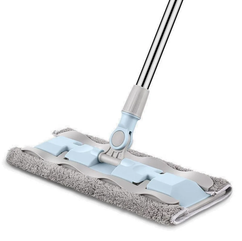 

360 Spin Flat Quick Clean Mop Microfiber Telescopic Floor Duster Wet Dry Cleaning Mop, Blue