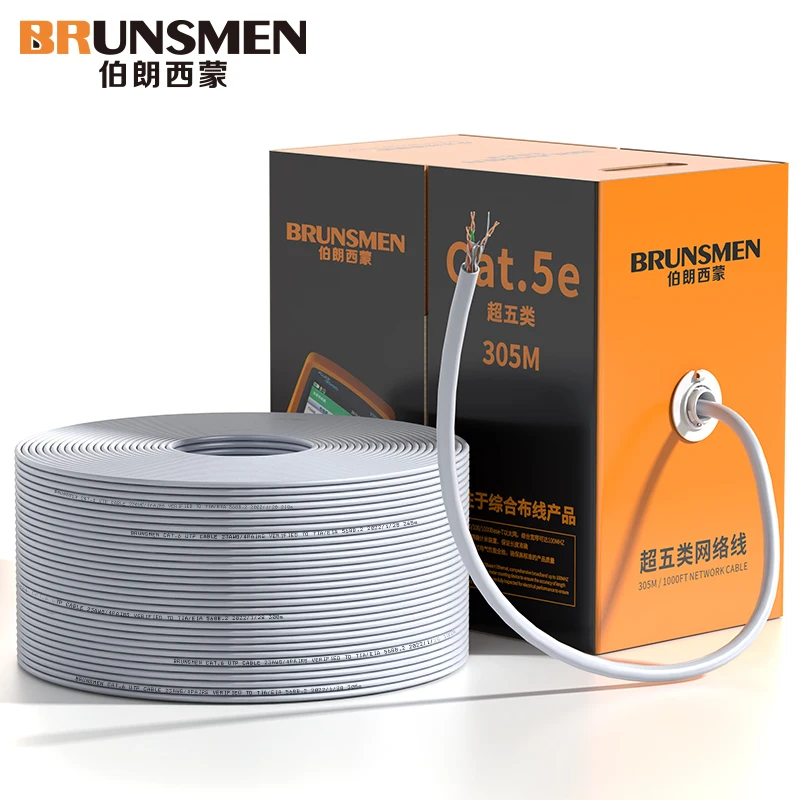 

High Quality 10gbps Pvc 99.96% Pure Copper Utp Cat 5e 305m Utp Cat5 Cable