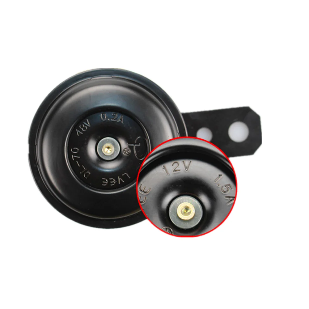 

12 48 Volt ebike Electric Scooter Motorbike Motorcycle Horn 65mm Electronic 105dB Scooters e Bicycle Loud Bell, Black