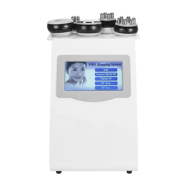

40k RF Cavitation Slimming Machine Weight Loss Fat Removal Machine Radio Frequency Face Lift Power Technical Sales Video, White grey
