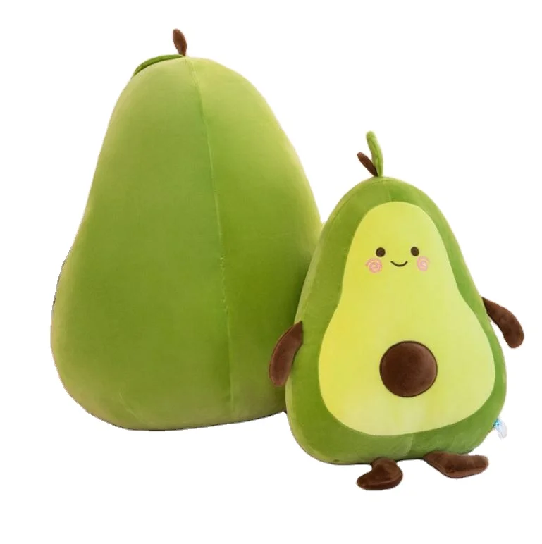 14 Inch Stuffed Animal Avocado Plush Toys Custom Soft Kawaii Food