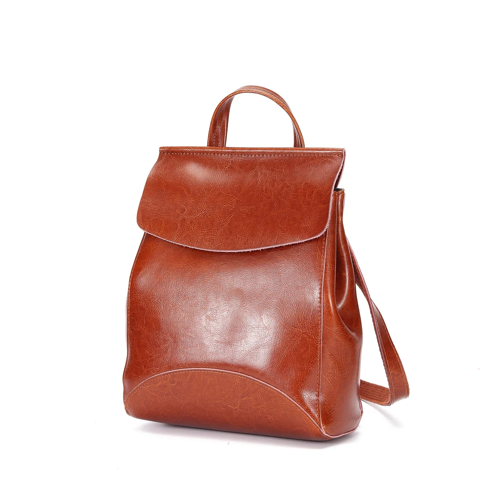 

TS8023 2019 Genuine Leather Backpack New Fashion Travel Bag Large Capacity Simple Bag Ladies Casual School Bags