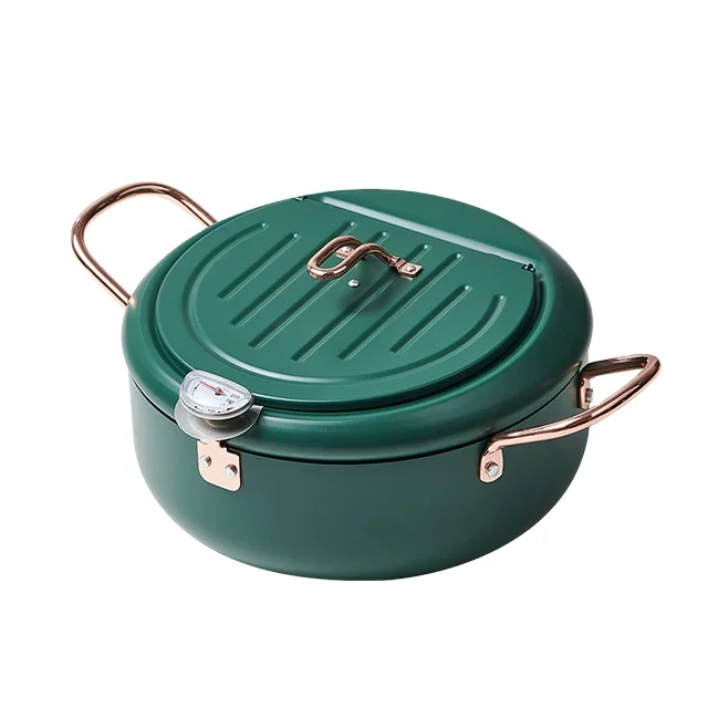 

Hot Sale Wholesale Temperature control Cookware 20/24cm oil strainer pot with a Lid 304 Stainless Steel Kitchen Dropshipping