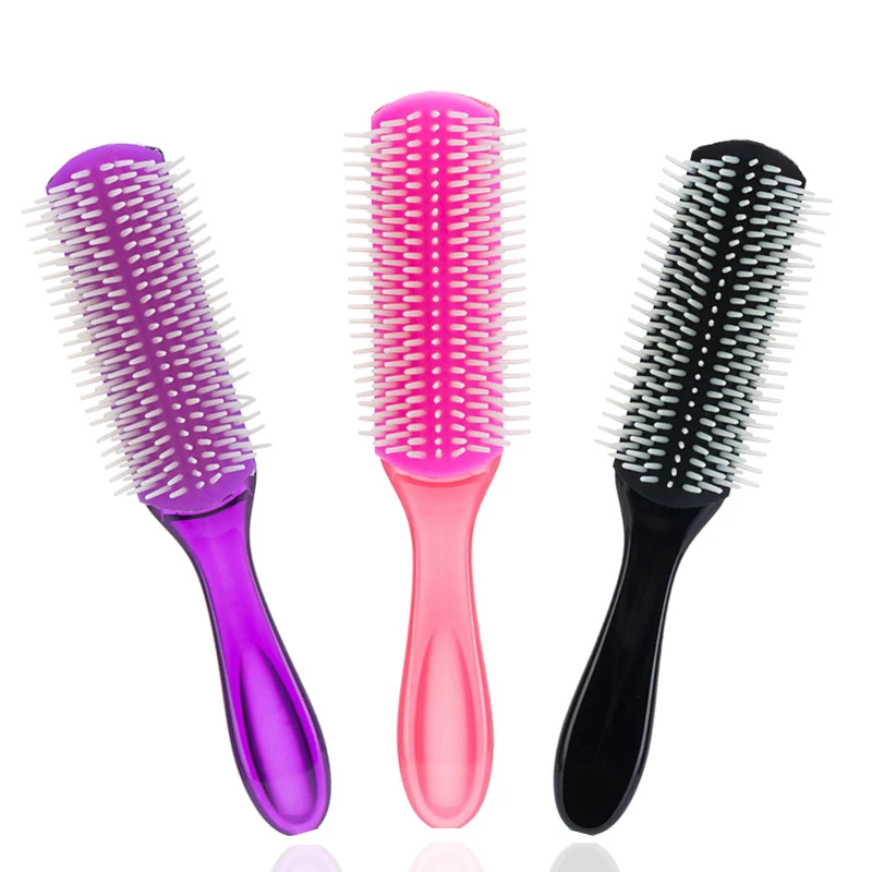

Hair Salon Barber Special nine row nylon highlight hair smoothing massage scalp denman brush
