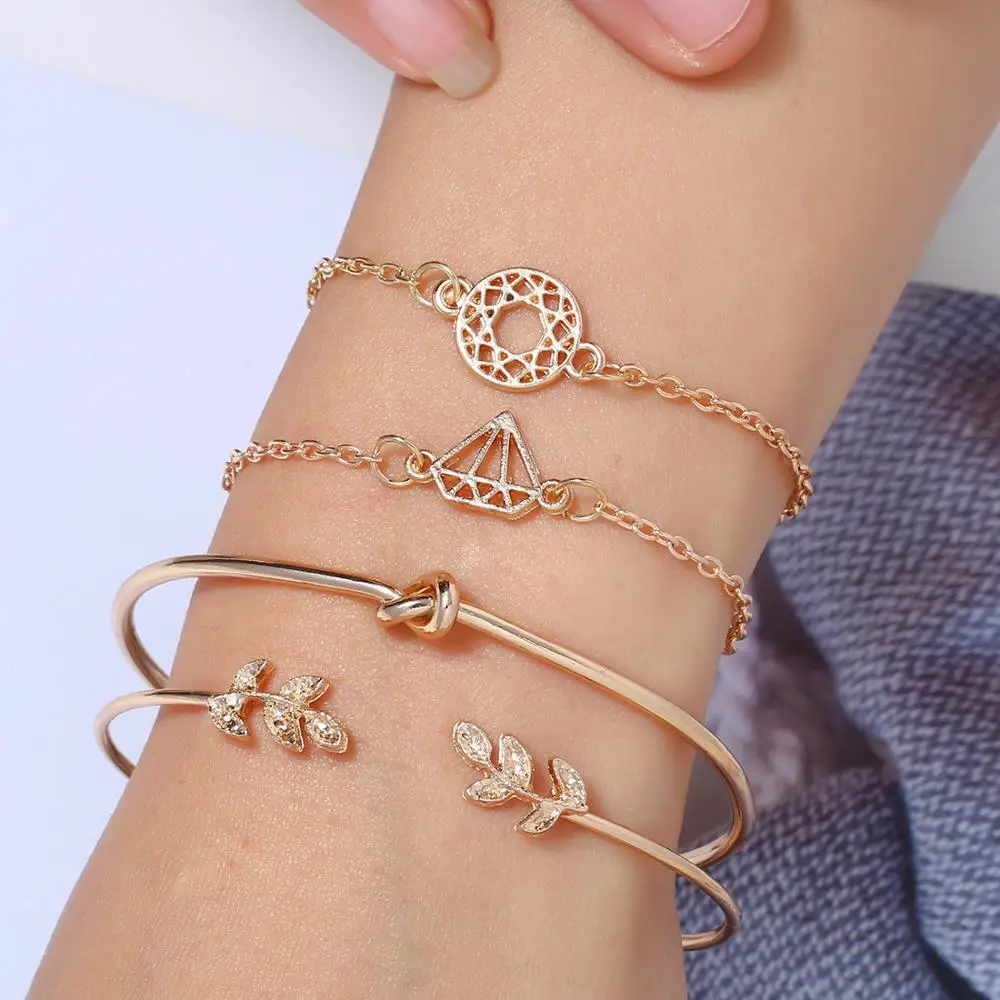 

Fashion gold wire bangle bracelet set for women wholesale N91097, Picture