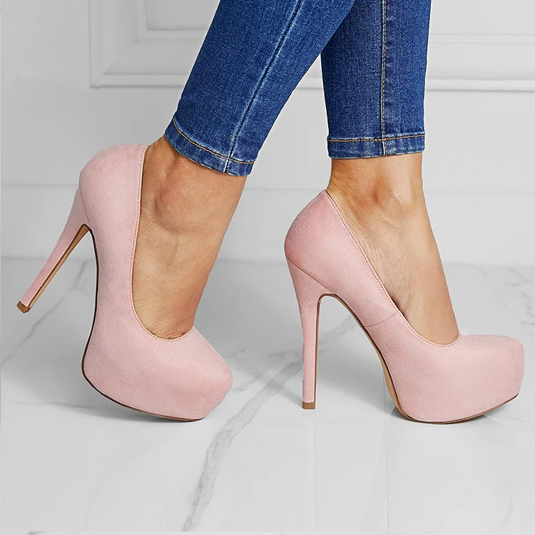 

Wholesale Sales Fashion Casual Shoes Spring Waterproof High Heels Women's Thin High Heels, Black, pink