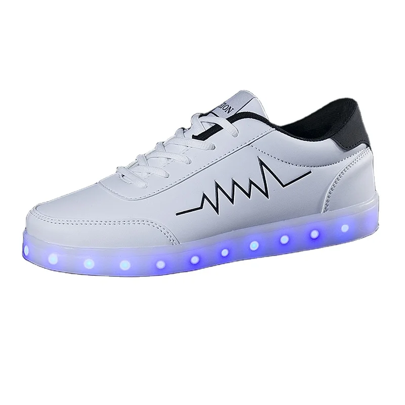 

Wholesale Fashion Light Led Running Shoes for Men dress shoes, Black/white