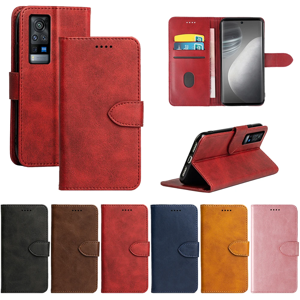 

PU Wallet Phone Cases Luxury Leather Mobile Back Cover for Vivo X50 X50e Pro X60 Pro Plus iQOO Z1x 3 7 Neo