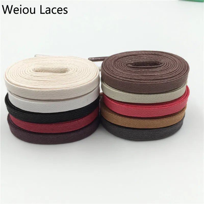 

Weiou 140cm premium yellow brown wine red wax bootlaces for high top shoes Dropshipping fast shipping, Any colors supported,support pantone color