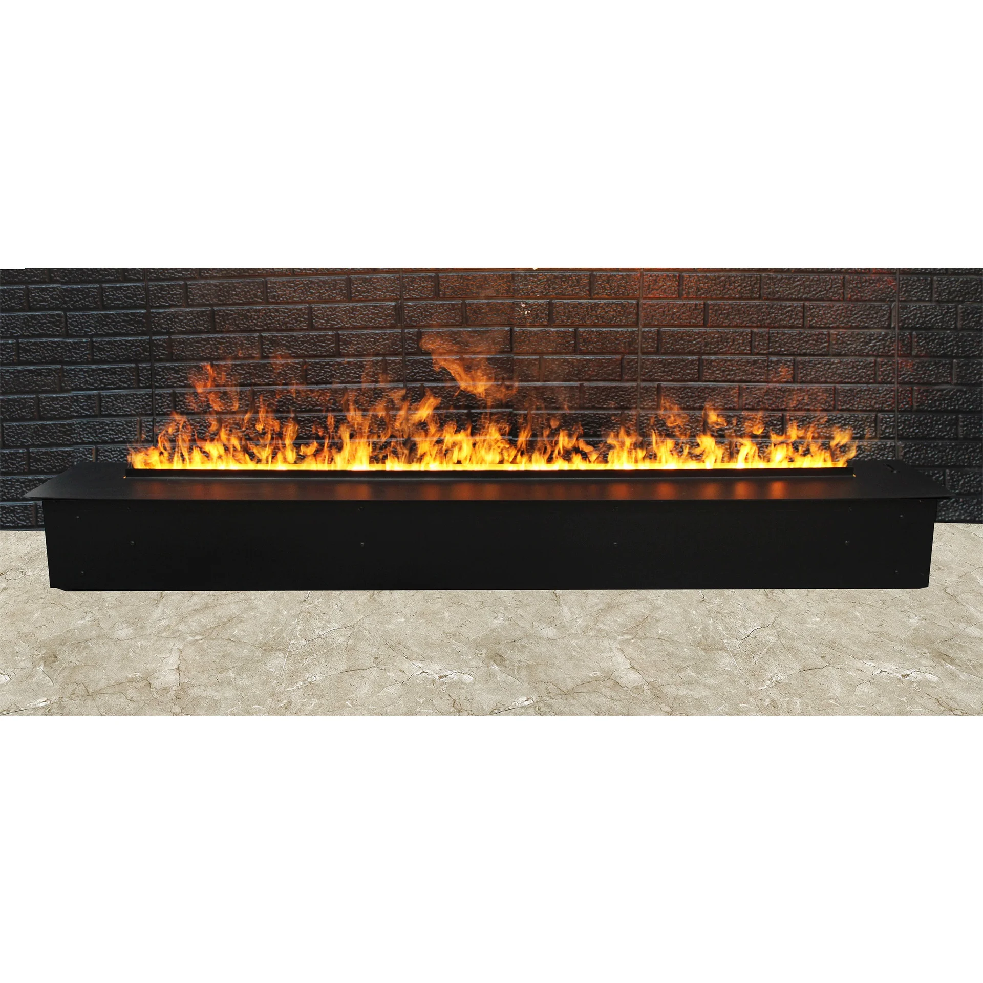 
Mist Fire Steam Fireplace Cassette 2400mm Flat Panel Design Flame Effect from Water Vapor Long Line Style 