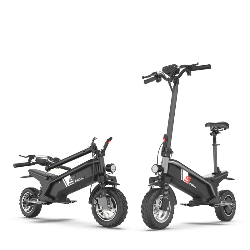 

PXID F1 EU Warehouse 500w 48V 10 inch foldable off road electric scooter adult with seat