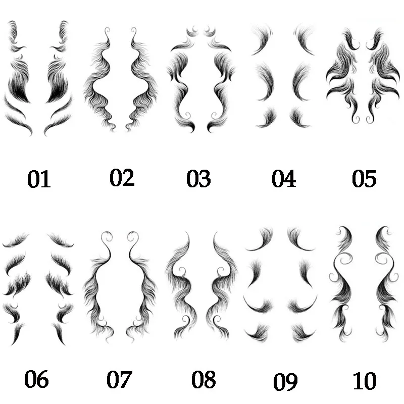 

Waterproof Long-lasting baby tattoo edges hairline temporary sticker for face, Black and brown