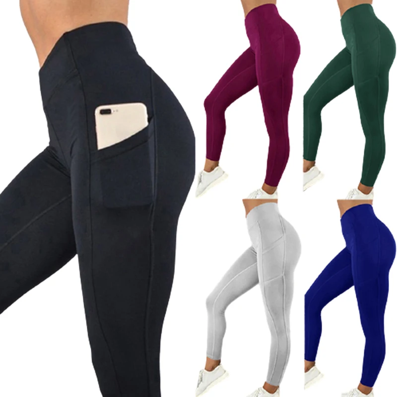 

Wholesale Fitness Gym Pants With Pockets For Mobile Phone Women's Butt Lifttight tight yoga pant