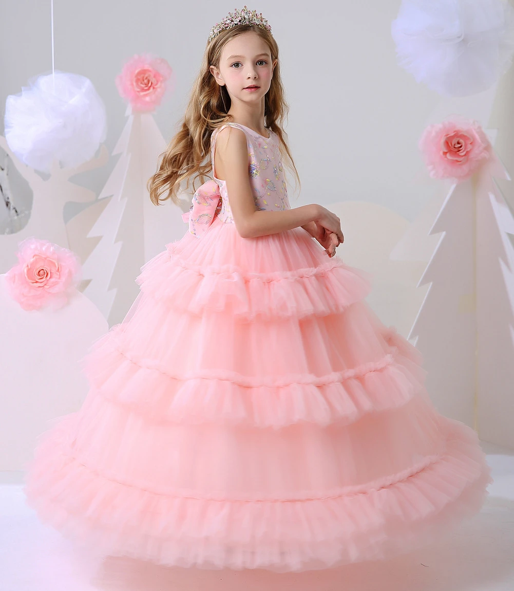 儿童女孩派对礼服批发精品初级舞会派对礼服女孩舞会礼服公主礼服女