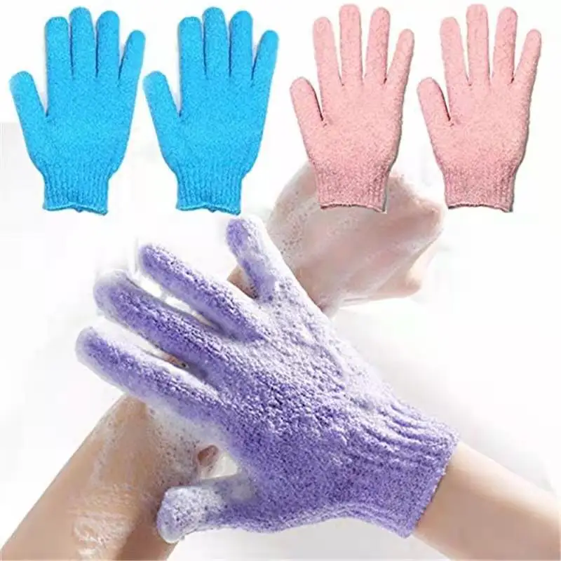 

Moroccan nylon five fingers bath mitt body scrub exfoliator for bathroom