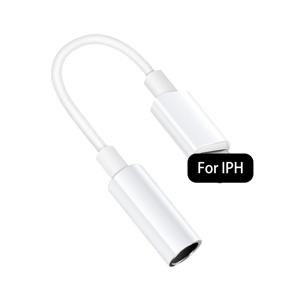 

Headphone Adapter Audio For iPhone Audio Headset Converter Headphone Jack Adapter For iphone 3.5mm Converter Aux Adapter, White