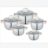 8Pcs Stainless Steel Casserole induction cooker components high quality cookware sets made in China