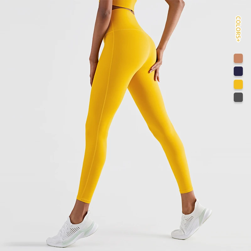 

CK1417 Women High Waist Workout Leggings Slim Push up Naked Feeling Yoga Running Pants