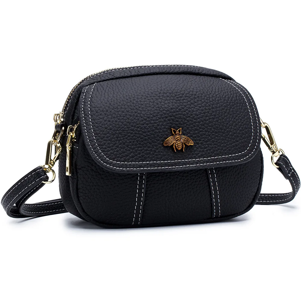 

2020 new arrivals designer honeybee genuine leather women cross body bags famous brands handbags