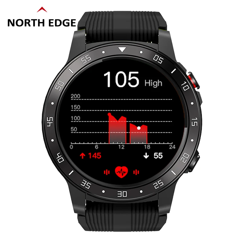 

North Edge Outdoor Waterproof Sport Digital Smartwatch Compass Fashion Wristband Watch, Black,blue,green