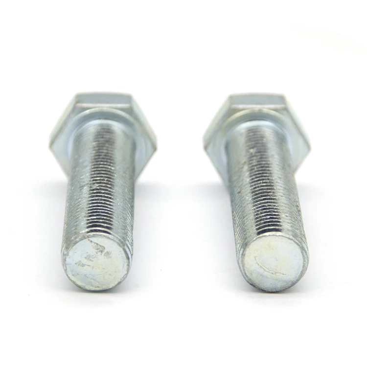
High quality carbon steel hex head bolt DIN933/931 Grade 4.8/6.8 plain/zinc plated/HDG 