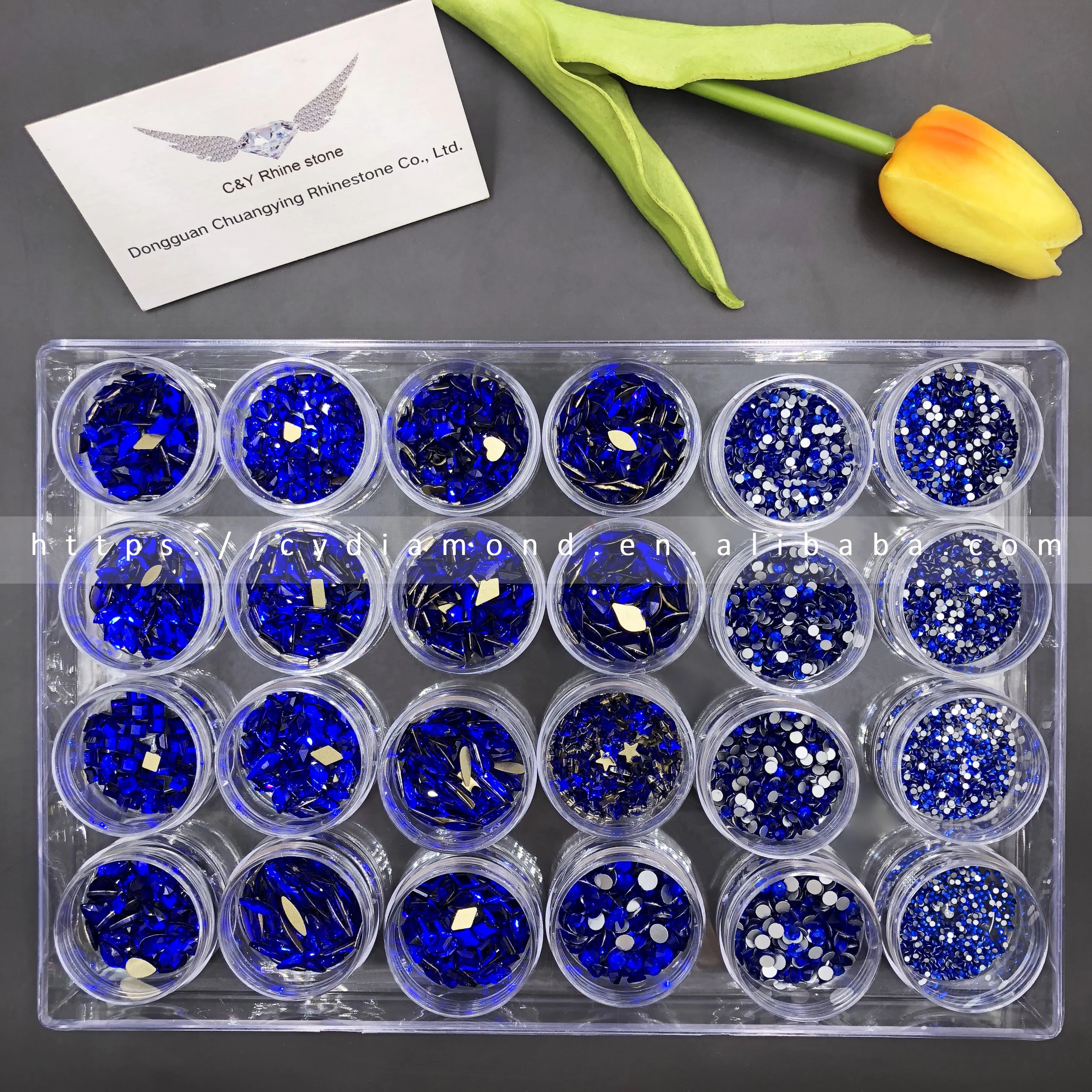 

Wholesale Crystal Diamond Nails Stones Royal Blue Shapes Rhinestones 3d Set Nail Rhinestone, Sapphire