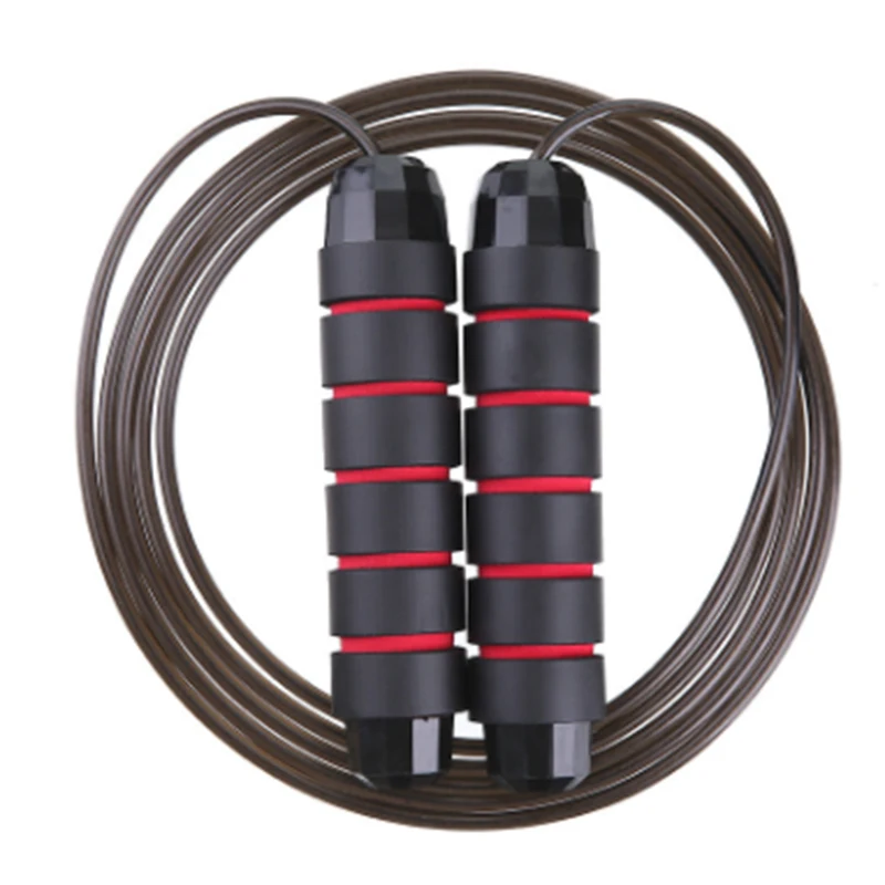 

Wholesale Custom Steel Pvc Adjustable Length Weighted Long Handle Jump Rope Logo, Black