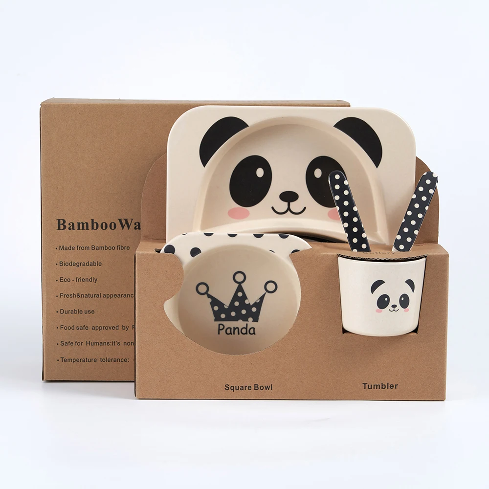 

Cartoon Rabbit dinner set bamboo fibre children baby bowl kids tableware, Custom color