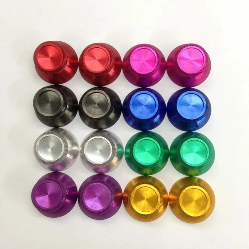 

Metal Analog Joystick Thumb Stick For Sony PS4 Slim Pro XBOX ONE Thumbstick Mushroom Grips, Black,white,red,blue,pink,green,yellow