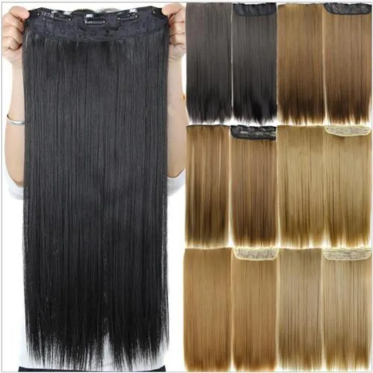 

wholesale cheap stock Thick One Piece Clip in synthetic Hair Extensions