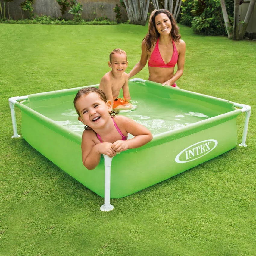 

Intex 57173 Mini Square Frame Swimming Pool for Kids Pets, Blue, green or customized