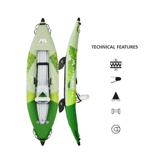 

Inflatable Pedal Kayak With Pedals 2022 New Reinforced Material Generous Deck Space Cheap Kayak For Sale, Green