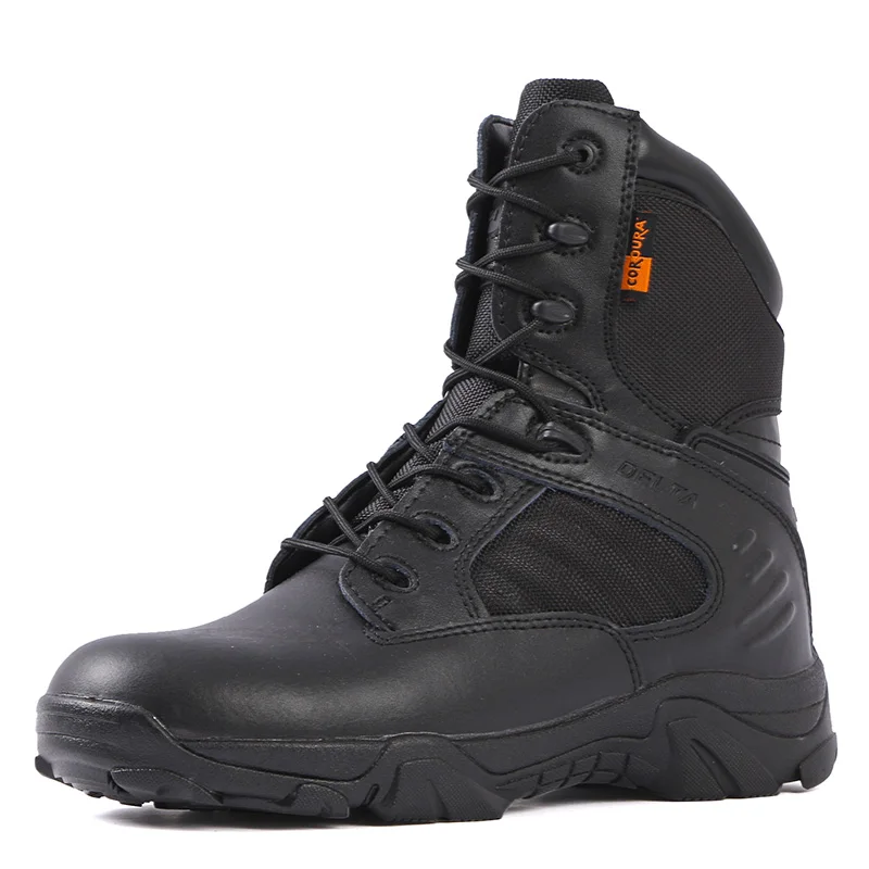 

Wholesale Custom Leather Waterproof Anti-Slip Combat Assault Outdoor Desert Training Police Tactical Army Military Shoes Boots, Black, sand