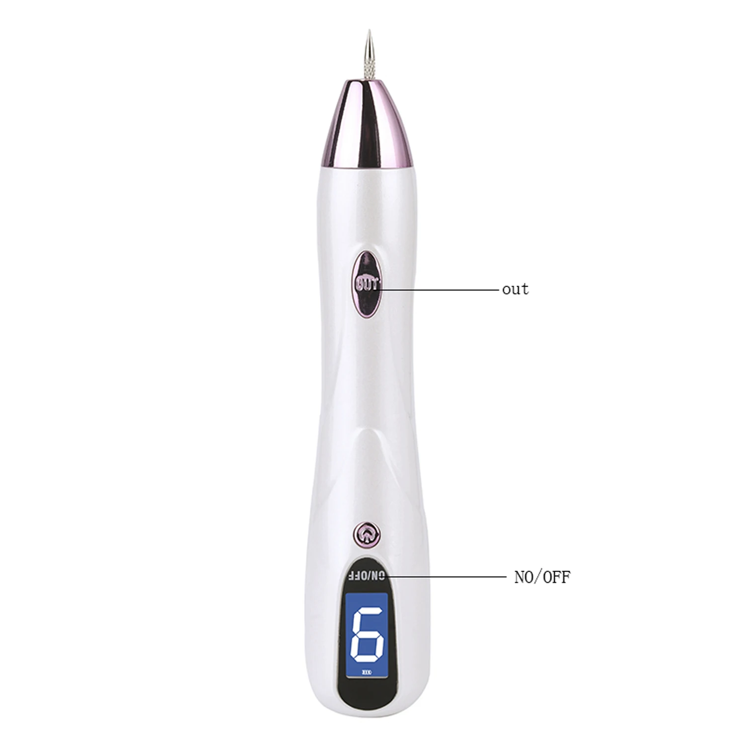 

Wart Removal Machine Portable Face Beauty Tool Facial Laser Plasma Pen Device Freckle Tattoo Mole Pen Skin Tag Dark Spot Removal, Gold and pink