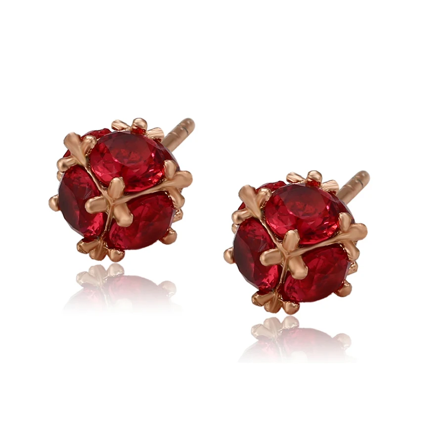 

80628 Xuping18k gold-plated and rose gold-plated women's colorful zircon earrings 2021 hot sale