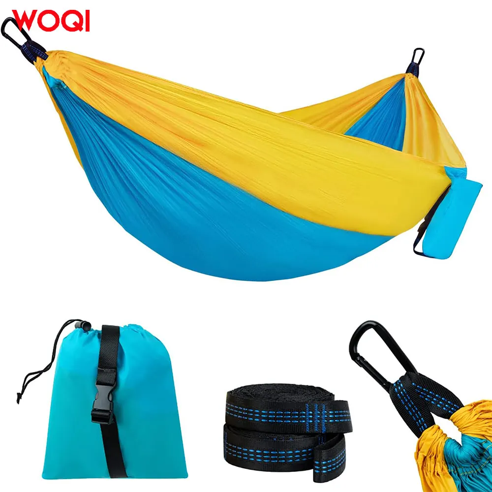 WOQI Wholesale Single Double Lightweight Portable Camping Hammock Suitable for Hiking Travel