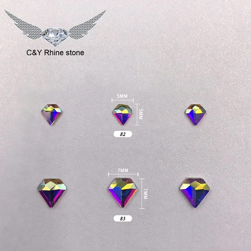 

Crystal AB Diamond Faceted Shape Shaped Flatback Flat Back Rhinestone