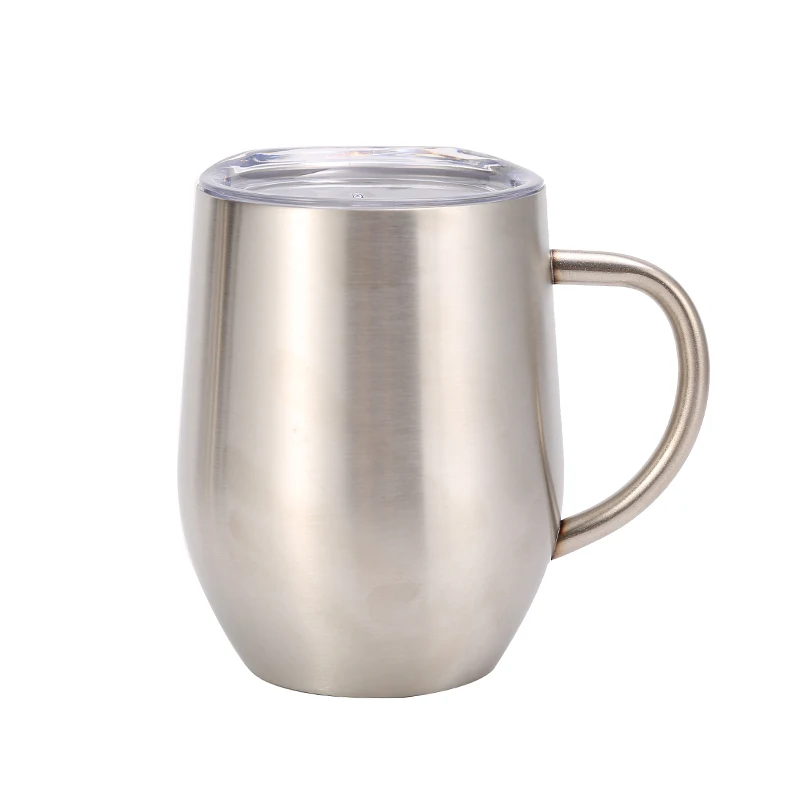 

Stainless Steel vacuum stemless coffee tumbler Doule wall coffee mug with handle