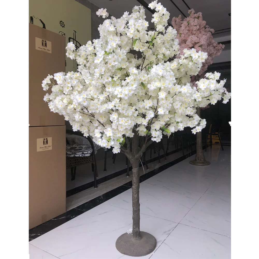 

Factory direct cheap wedding table centerpieces Japanese flower tree/artificial indoor cherry blossom tree, White (can be customization)