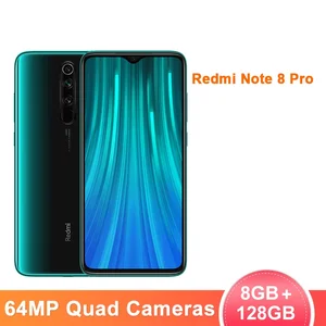 Xiaomi Original Redmi Note 8 Pro 8GB RAM 128GB ROM 64 MP Quad Cameras MTK Helio G90T Smartphone 4500mAh 18W QC 3.0 UFS 2.1 NFC