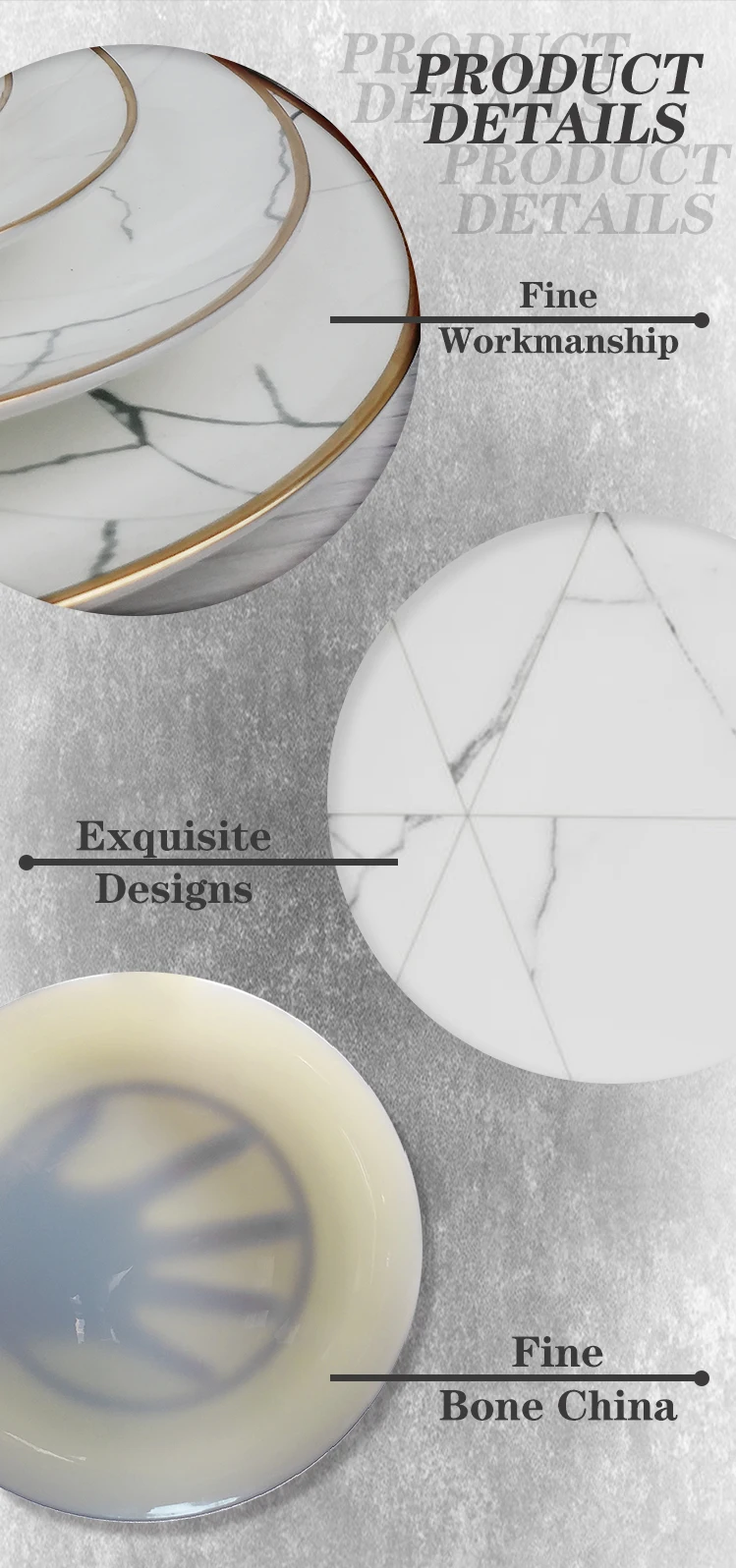 Manufacture White Marble Charger Plates Ceramic Dinnerware Set Buy White Charger Plates,Round